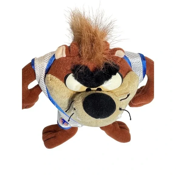 Vintage 1996 Space Jam Taz Plush 9" Tune Squad Warner Bros Toy - Picture 3 of 7